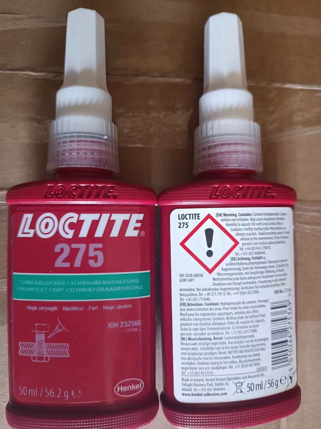 FM32 Loctite 276 275 English Lable Жоғары беріктігі, төмен тұтқырлығы бұрандалы жасыл желім