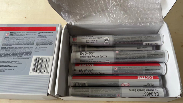 FM34 Loctite EA3463 Болат толтырылған эпоксидті илеуге арналған таяқша эпоксидті жөндеуге арналған шпатель эпоксиді